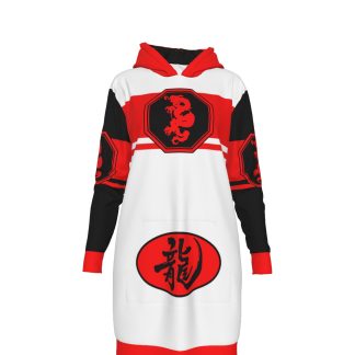 Mangadragon Red Stripe Hoodie Dress