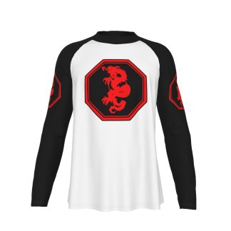 Mangadragon Black and White Raglan Long Sleeve