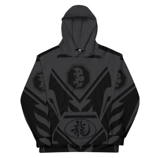 Mangadragon Adamant Charcoal and Black Hoodie